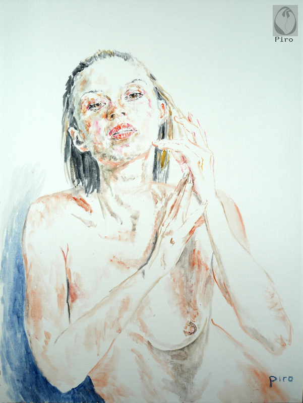 oil on paper - olio su carta di Piro